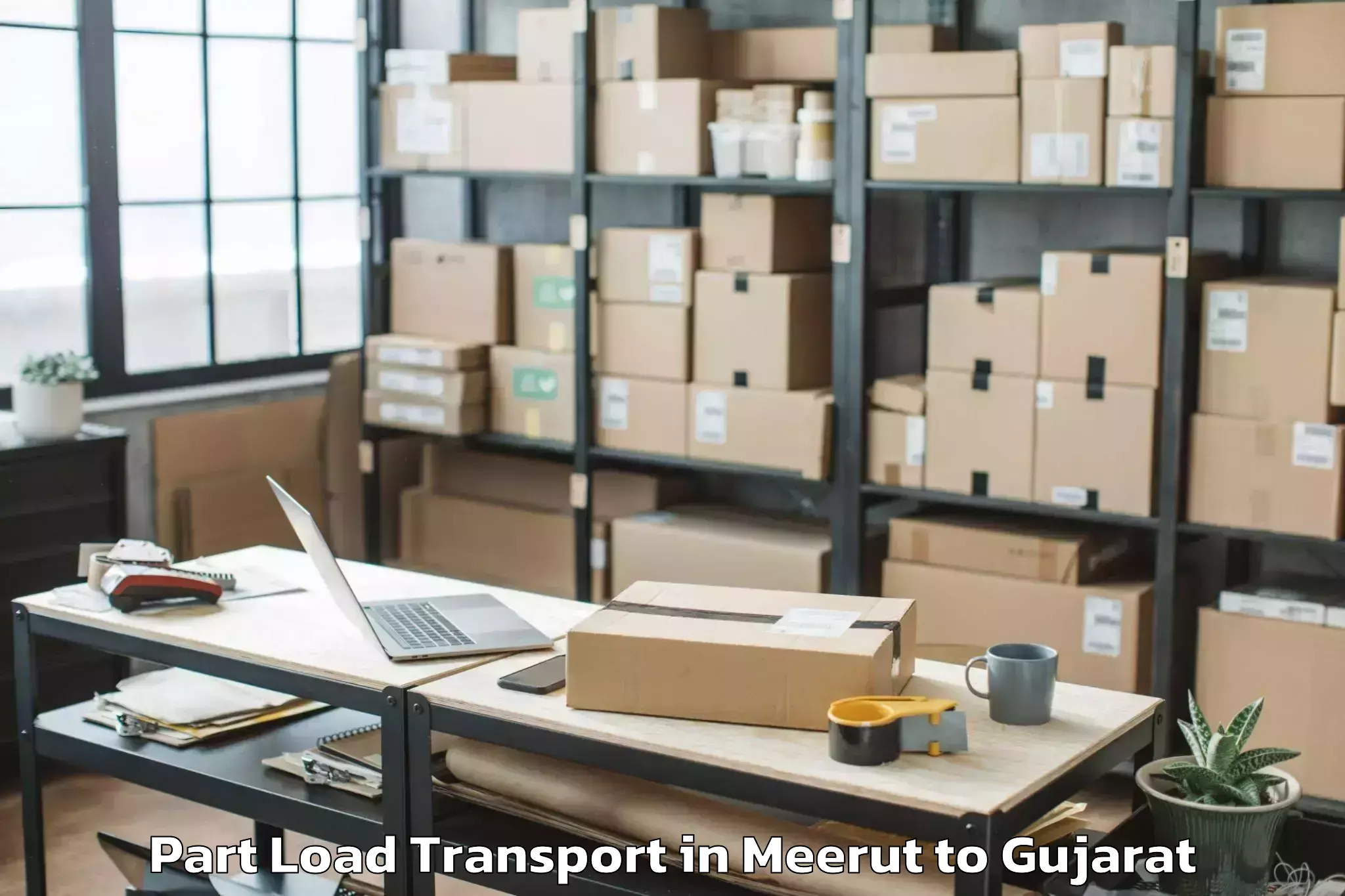 Hassle-Free Meerut to Lunawada Part Load Transport